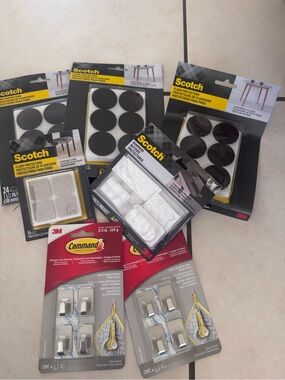 Scotch & 3M Command Home Protectors and Hooks - new bundle of 7